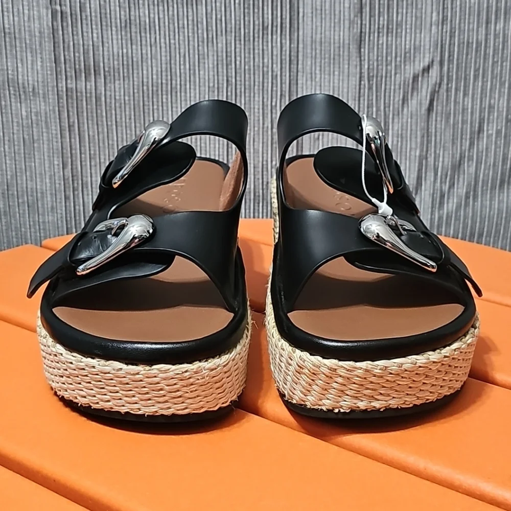 Aerosoles‎ Darcy Wedge Platform Double Buckle Sandal Women’s 7M NWOT Condition